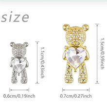 Cargar imagen en el visor de la galería, Heart Teddy Charm - 6 pcs
