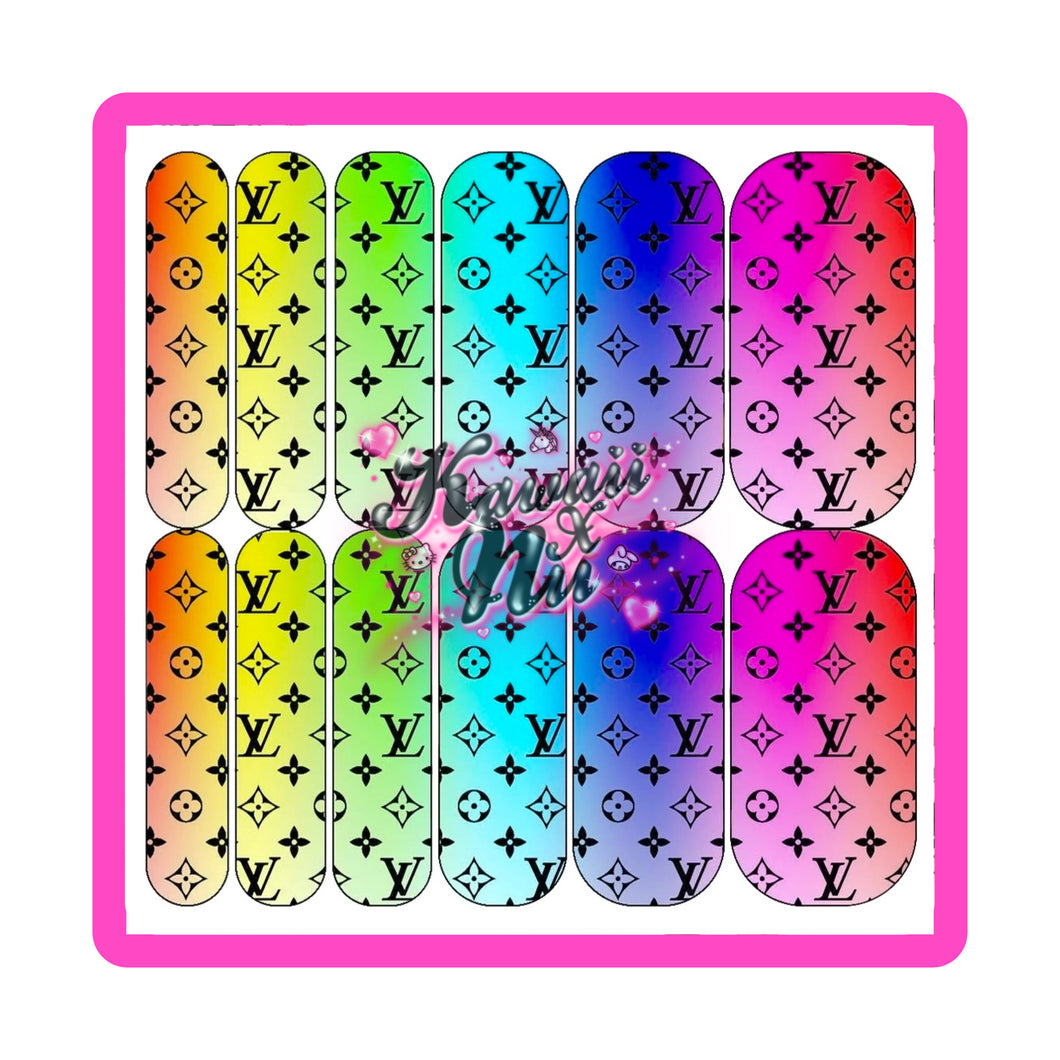 Rainbow LV ombré Decal