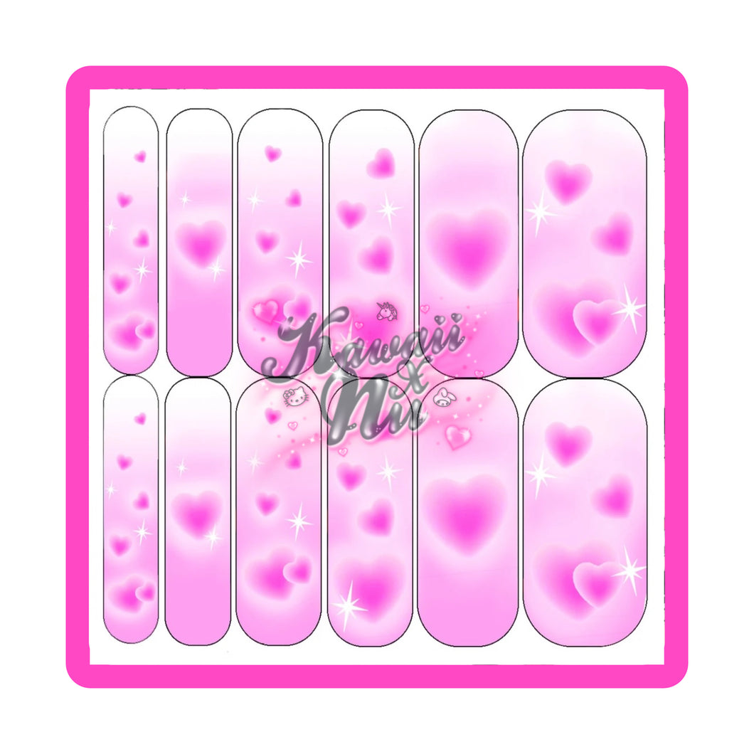 Airbrush Pink Heart Decal
